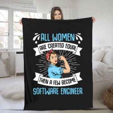 Discover Developer Programmer Women Created Equal Software Engineer Baseball Tees Fleece Blankets
