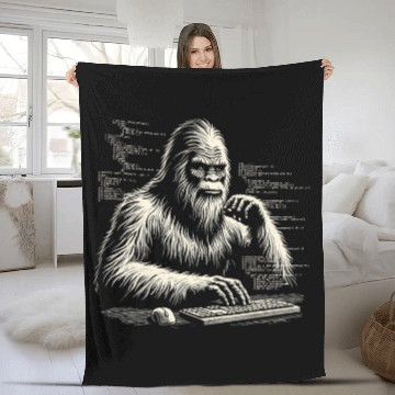 Discover bigfoots Coding Sasquatch Programmer Software Developer Coder Zip Fleece Blankets