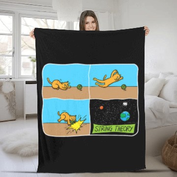 Discover Physics Teacher Physical Science Professor Cat Owner Fleece Blankets