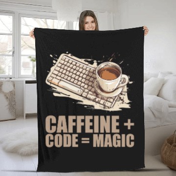 Discover caffeines Coder Software Developer Engineer Coffee Programmer 21 Fleece Blankets