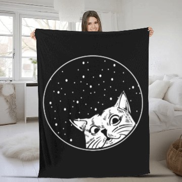 Discover Eclipse Cat Astronomer Or Scientist Baseball Tees Fleece Blankets