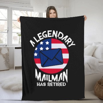 Discover A legendary mailman has retired Pensioner postal worker Baseball Tees Fleece Blankets