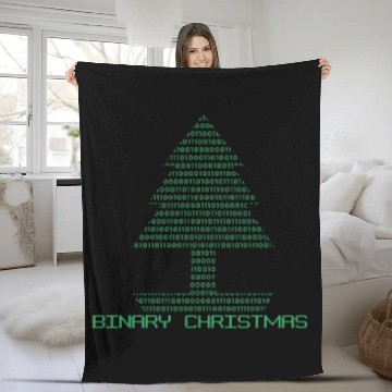 Discover Binary Christmas Humor Coding Coder Christmas Programmer Fleece Blankets