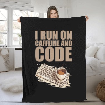 Discover caffeines Coder Software Developer Engineer Coffee Programmer 27 Fleece Blankets