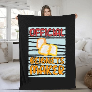 Discover Officially Beignets Maker Cooking Chef Fleece Blankets