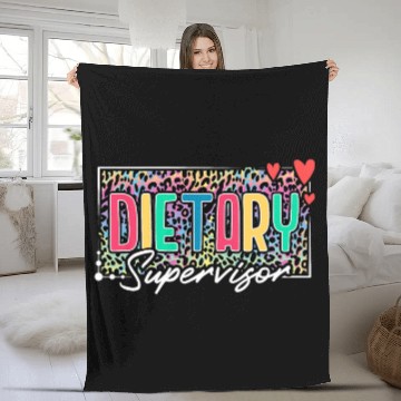 Discover Dietary Supervisor Appreciation Leopard Fleece Blankets