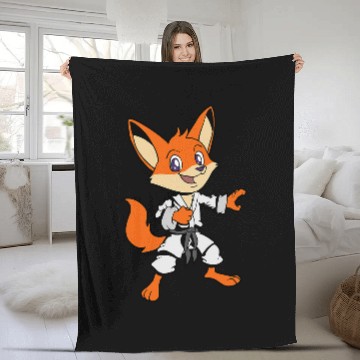 Discover Comic fox does karate Baseball Tees Fleece Blankets