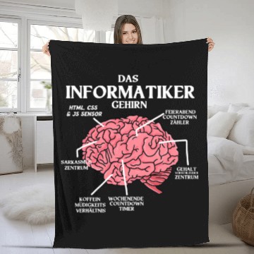 Discover The computer scientist brain for programmers coders and nerds Zip Fleece Blankets