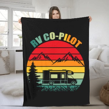 Discover Retro vintages Rv CoPilot Rv Adventures RV Baseball Tees Fleece Blankets