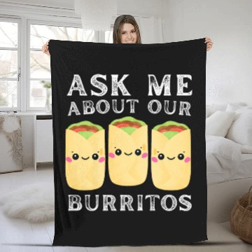 Discover Taco Lover nurses saying Ask Me About Our Burritos Baseball Tees Fleece Blankets