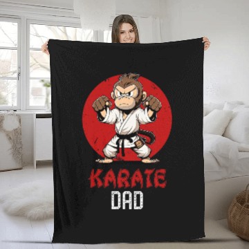 Discover Gorilla Karate Dad Martial Arts Dad Fleece Blankets
