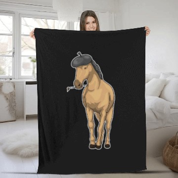Discover Horse Painter Paint brush Fleece Blankets