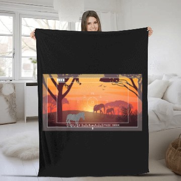 Discover Photography Zebra Pun Video Camera Fleece Blankets