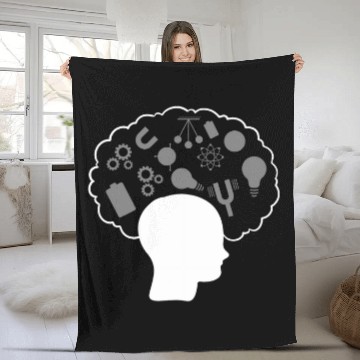 Discover Physics Brain Science Professor Baseball Tees Fleece Blankets