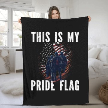 Discover This Is My Pride Flag On Memorial Day Fleece Blankets