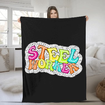 Discover Dalmatian Steel Worker Fleece Blankets