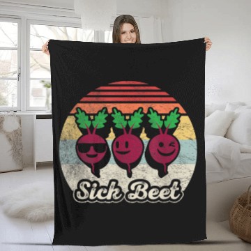 Discover vintages Sick Beet Food Pun Beet Farmer Vegetable Funny Beet 23 Fleece Blankets
