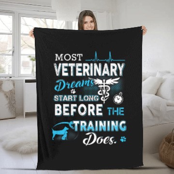 Discover Veterinary Dreams Start Long Before The Training Does Baseball Tees Fleece Blankets