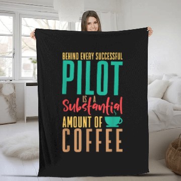 Discover Behind Every Successful Pilot Flight Baseball Tees Fleece Blankets