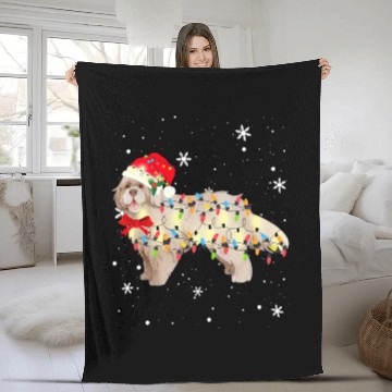 Discover newfoundland dog christmas light xmass mom dad s Baseball Tees Fleece Blankets