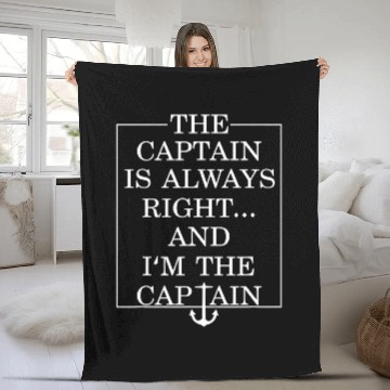 Discover The captain is always right fun programmer Fleece Blankets