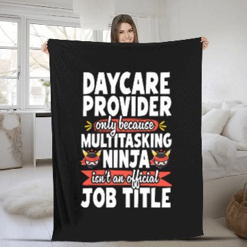 Discover Daycare Teacher Appreciation Childcare Provider Multitasking Zip Fleece Blankets