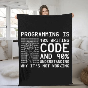Discover Binary Coding 10 Writing 90 Understanding Programmer Fleece Blankets