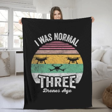 Discover Retro vintages I Was Normal Three Drones Ago Drone Pilot Baseball Tees Fleece Blankets