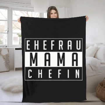Discover Wife mum chef Baseball Tees Fleece Blankets