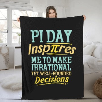 Discover Funny Inspire Pi Day Motivational Math Student Fleece Blankets