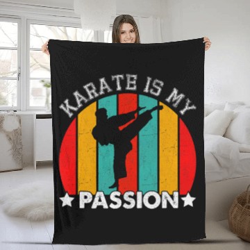 Discover Karate Is My Passion I Karate Zip Fleece Blankets