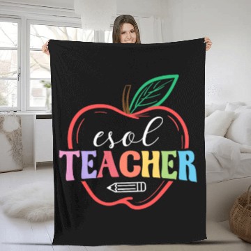 Discover Cute ESOL Teacher Appreciation Fleece Blankets