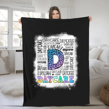Discover Daycare Teacher Typography Daycare Provider Back To School Baseball Tees Fleece Blankets