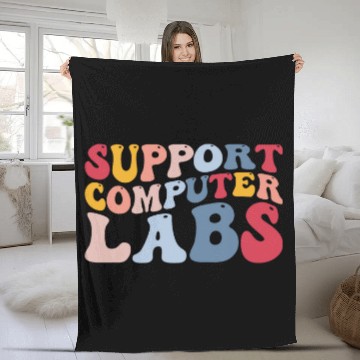 Discover Support Computer Labs Developer Programmer Fleece Blankets