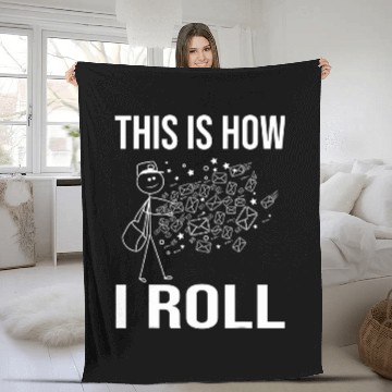 Discover Funny Mailman This Is How I Roll Postal Worker Postman Fleece Blankets