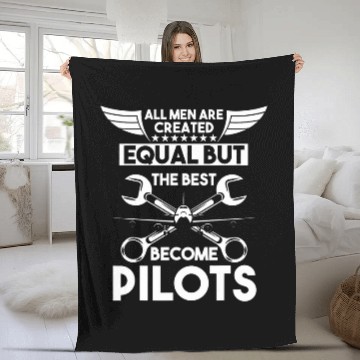 Discover The men become pilots Airplane Fleece Blankets