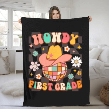 Discover 1st Grade Teacher Rodeo Country Western Howdy First Grade Baseball Tees Fleece Blankets