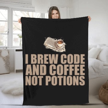 Discover caffeines Coder Software Developer Engineer Coffee Programmer 2 Fleece Blankets