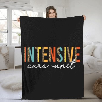 Discover Intensive Care Unit nurses ICU nurses Leopard ICU Nursing Baseball Tees Fleece Blankets