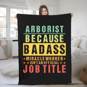 Discover Arborist Badass Miracle Chainsaw Lover Funny Tree Surgeon Baseball Tees Fleece Blankets
