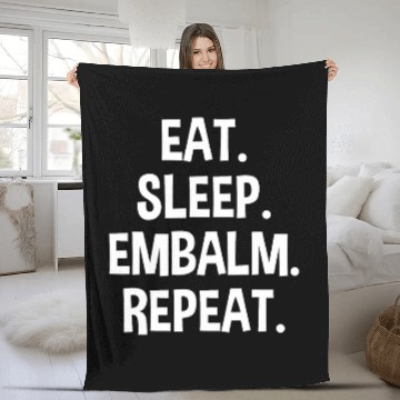 Discover Eat Sleep Embalm Mortuary Science Student Mortician Zip Fleece Blankets