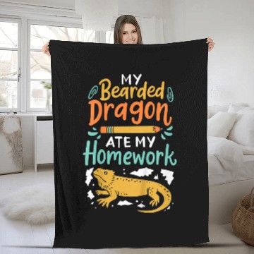 Discover Kids Bearded Dragon Student Baseball Tees Fleece Blankets