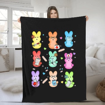 Discover easter nurses bunny doctor easter happy easter nurses crew Baseball Tees Fleece Blankets