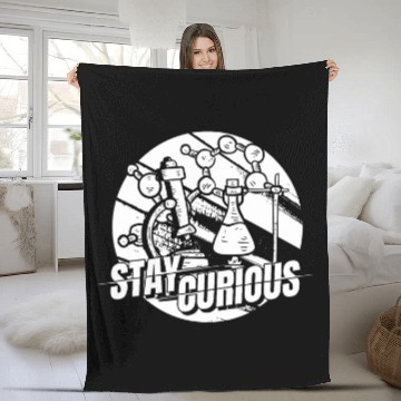 Discover Physics Physicist Scientist Science Stay Curious Zip Fleece Blankets