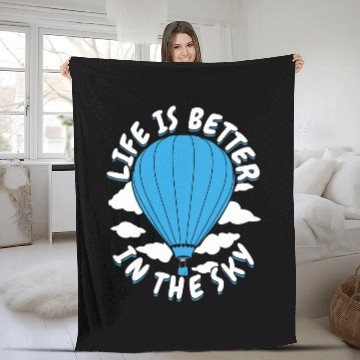 Discover Hot Air Balloon Pilot Design Baseball Tees Fleece Blankets