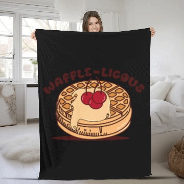 Discover Waffles With Syrup Dessert Waffle Chef Zip Fleece Blankets