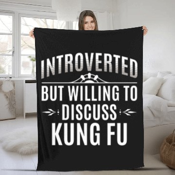 Discover Introverted Kung Fu Lovers Fleece Blankets