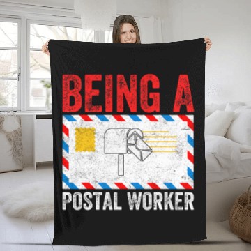 Discover Being A Postal Worker Zip Fleece Blankets