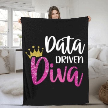 Discover Data Driven Diva swag for Science of Reading Teacher Fleece Blankets