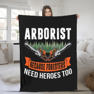 Discover Arboris Funny Tree Surgeon Saying Joke Aborist Fleece Blankets